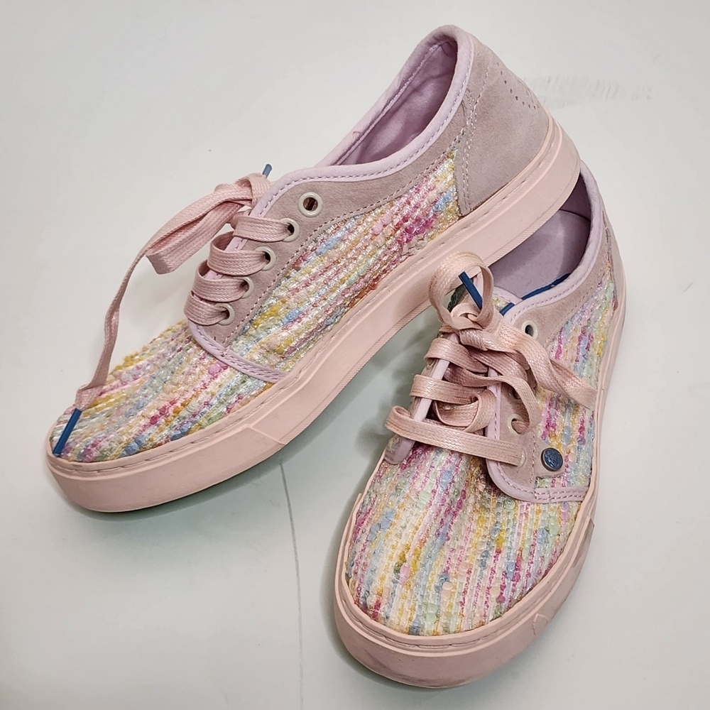 Satorisan Heisei Raffia Handmade Woven Tweed Sneakers 38 - Picture 3 of 11